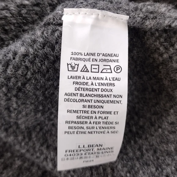 NWT L.L. Bean Men's Gray Knit Charcoal Pullover Long Sleeve Sweater Sz XXL Tall - Picture 10 of 13